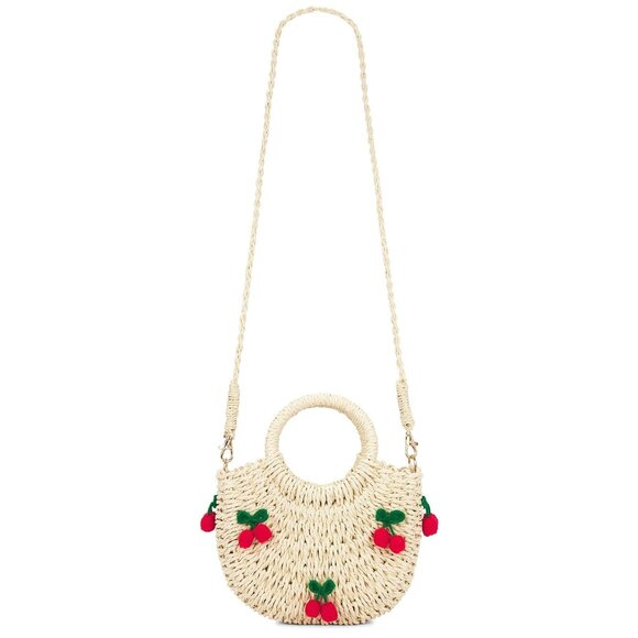petit moments Handbags - petit moments Cherry Straw Bag Color Beige ReV